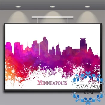 Minneapolis skyline city watercolor city art Canvas Poster city map poster Wall Pictures for Living Room No Frame 
Minneapolis skyline city watercolor city art Canvas Poster city map poster Wall Pictures for Living Room No Frame