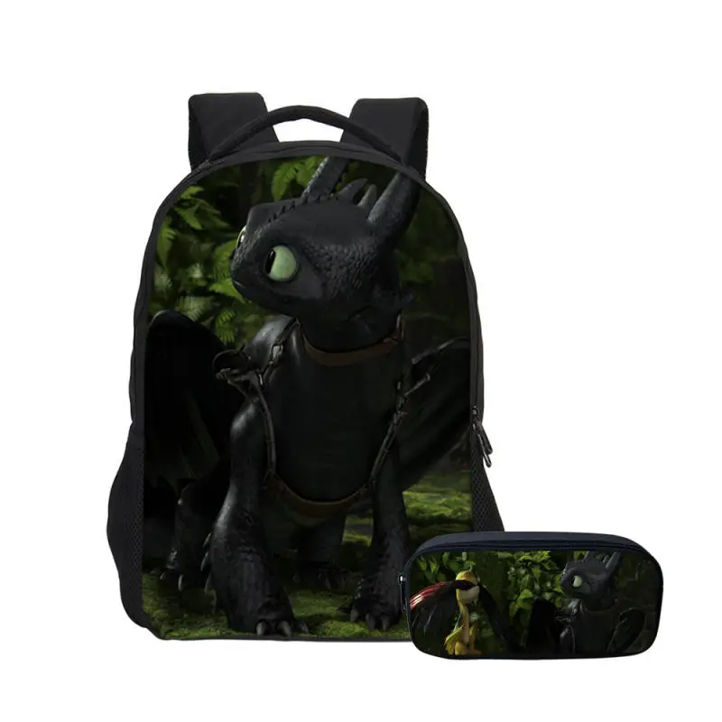 2pcs/set Toothless Light Fury Printed Backpack+ Pencil Bag Case How To Train Your Dragon Cartoon Rucksack Men Travel Knapsack
2pcs/set Toothless Light Fury Printed Backpack+ Pencil Bag Case How To Train Your Dragon Cartoon Rucksack Men Travel Knapsack