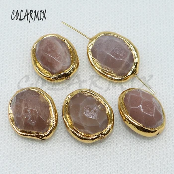 Natural Oval stone hole beads electroplate golden stone Fashion stone bead jewelry finding beads for jewelry making 4937
Natural Oval stone hole beads electroplate golden stone Fashion stone bead jewelry finding beads for jewelry making 4937