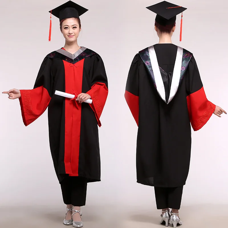 University Degree Gown female Doctor's Dress Graduation Student Clothes for Girl Unisex Doctoral Academic Dress Gown With Hat 89
University Degree Gown female Doctor's Dress Graduation Student Clothes for Girl Unisex Doctoral Academic Dress Gown With Hat 89