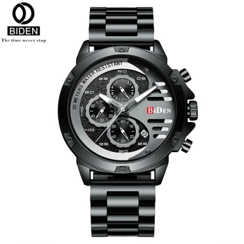 BIDEN Men Quartz Watches Mens Chronograph Stainless Steel Watches Auto Date Wristwatches Man Business Stopwatch Wristwatch 0116
BIDEN Men Quartz Watches Mens Chronograph Stainless Steel Watches Auto Date Wristwatches Man Business Stopwatch Wristwatch 0116