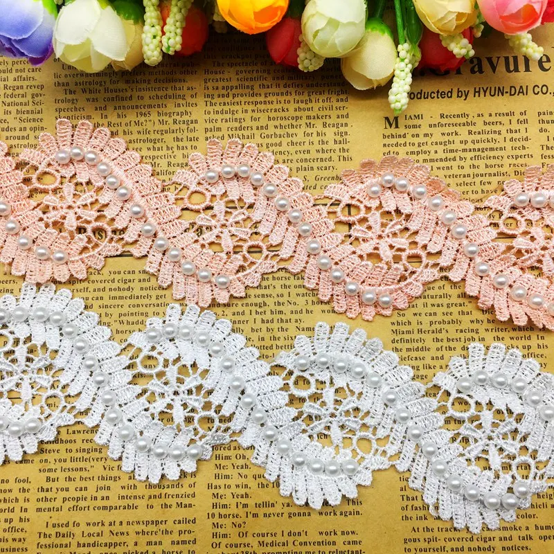 2 Yard Pearl Centipede Flower Daisy Lace Ribbon Fabric Trim Applique Laces Trimmings for Sewing Accessories Embroidered Clothing
2 Yard Pearl Centipede Flower Daisy Lace Ribbon Fabric Trim Applique Laces Trimmings for Sewing Accessories Embroidered Clothing