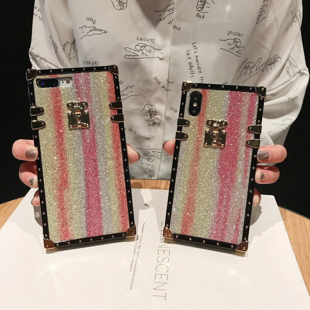 Glitter case for iPhone X XR XS MAX mobile phone case Glitter Quadrate case for iPhone 7 8 6S Four corner Anti fall Shell
Glitter case for iPhone X XR XS MAX mobile phone case Glitter Quadrate case for iPhone 7 8 6S Four corner Anti fall Shell
