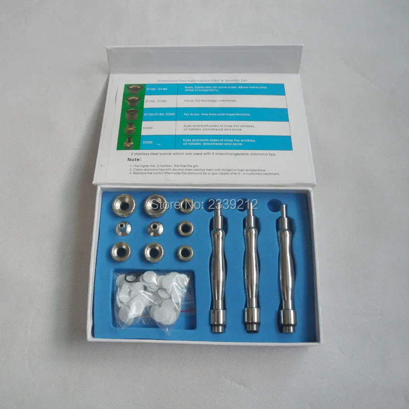 9 TIPS 3 WANDS COTTON FILTER Diamond Peeling Beauty Machine Diamond Microdermabrasion Tips and Wands
9 TIPS 3 WANDS COTTON FILTER Diamond Peeling Beauty Machine Diamond Microdermabrasion Tips and Wands