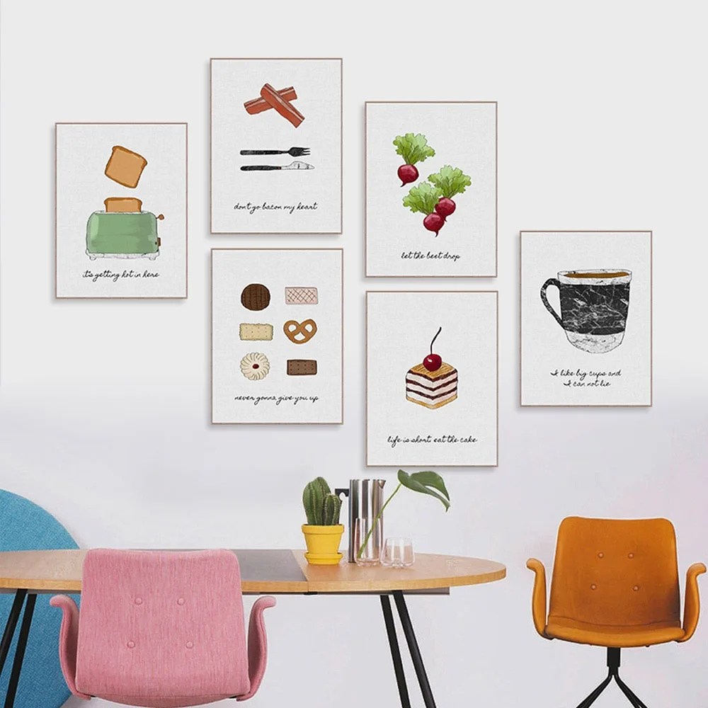 Nordic Style Canvas Prints Poster Tableware Vegetables Biscuits Cakes Art Paintings Wall Pictures Kitchen Home Decor Chapter 1
Nordic Style Canvas Prints Poster Tableware Vegetables Biscuits Cakes Art Paintings Wall Pictures Kitchen Home Decor Chapter 1