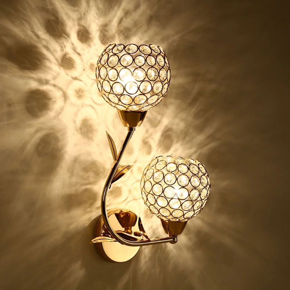 E27 LED Wall Lamp 110V-220V Hotel Balcony Crystal Wall Light Double Single Head Without Bulb Outdoor Lighting Wall Lamps
E27 LED Wall Lamp 110V-220V Hotel Balcony Crystal Wall Light Double Single Head Without Bulb Outdoor Lighting Wall Lamps