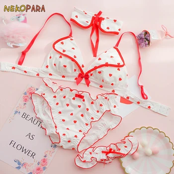 Night Party Hearts Cute Japanese Milk Silk Bra & Panties Set Underwire Underwear Intimates Set Kawaii Lolita Color White
Night Party Hearts Cute Japanese Milk Silk Bra & Panties Set Underwire Underwear Intimates Set Kawaii Lolita Color White