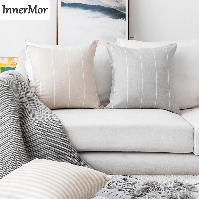 Innermor Striped Cushion Cover Simple Style Pillow Case Home decorative Faux Linen For sofa bed car seat 45x45 50x50 ready made
Innermor Striped Cushion Cover Simple Style Pillow Case Home decorative Faux Linen For sofa bed car seat 45x45 50x50 ready made