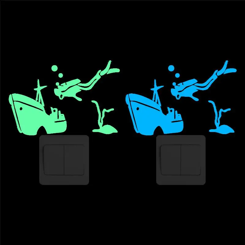 Creative Man Diving Glow Switch Sticker Funny Cartoon Diver Luminous Wall Sticker Home Decor Decals Kids Rooms Decoration Poster
Creative Man Diving Glow Switch Sticker Funny Cartoon Diver Luminous Wall Sticker Home Decor Decals Kids Rooms Decoration Poster