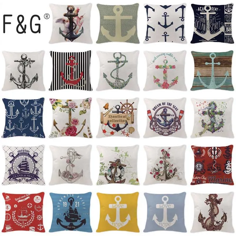 Marine Anchor Pillowcase Ocean Home Decor Cushions High Quality Throw Pillows Linen Print Cover Decorative Custom Cover Cushion
Marine Anchor Pillowcase Ocean Home Decor Cushions High Quality Throw Pillows Linen Print Cover Decorative Custom Cover Cushion