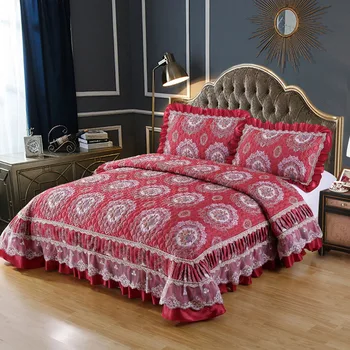 New Red Gray Beige Purple Luxury European High Quality Jacquard Fabric Lace Thick Blanket Bedspread Bed sheet pillowcases 3pcs
New Red Gray Beige Purple Luxury European High Quality Jacquard Fabric Lace Thick Blanket Bedspread Bed sheet pillowcases 3pcs