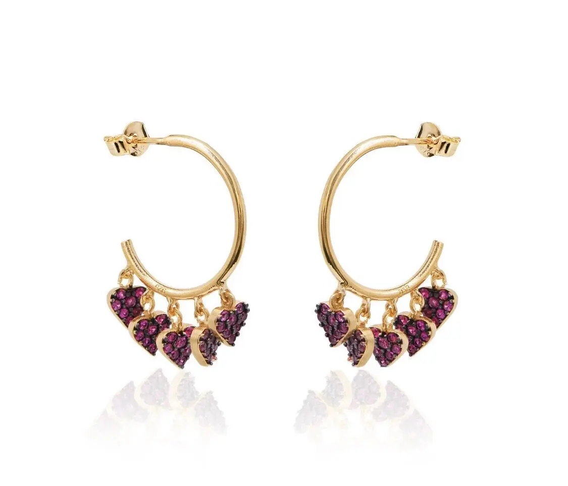 pave red cz heart charm hoop earring Gold color circle hoops classic lovely cute girl women fashion jewelry
pave red cz heart charm hoop earring Gold color circle hoops classic lovely cute girl women fashion jewelry
