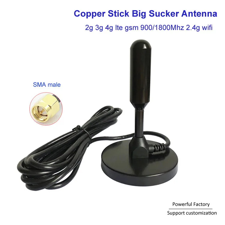 Super copper rod 40dbi outdoor indoor magnetic 2g 3g 4g lte gsm car antenna 2.4g wifi RG58 cable 3M feeder SMA male connector
Super copper rod 40dbi outdoor indoor magnetic 2g 3g 4g lte gsm car antenna 2.4g wifi RG58 cable 3M feeder SMA male connector