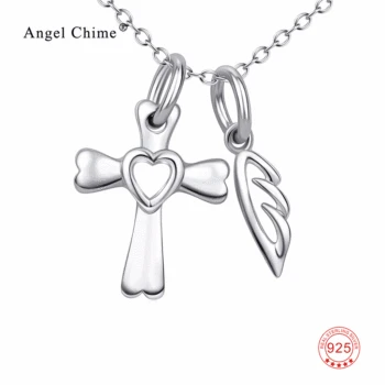Women Fashion Wing Love Heart Cross Pendant 925 Sterling Silver Statement Choker Necklaces Collier Kolye
Women Fashion Wing Love Heart Cross Pendant 925 Sterling Silver Statement Choker Necklaces Collier Kolye