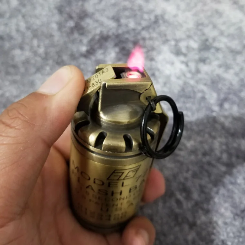 Smoking Accessories Metal Lighters Military Hand Grenades Bomb Shape Refillable Gas Cigarette Lighter Windproof Portable Pendant
Smoking Accessories Metal Lighters Military Hand Grenades Bomb Shape Refillable Gas Cigarette Lighter Windproof Portable Pendant