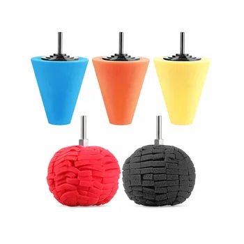 3Pcs Cone Sponge Pads and 2Pcs Ball Hub Polishing Wheel Buffing Car Beauty Waxing Car Polishing Pad Set Polishing Buffer Waxing 
3Pcs Cone Sponge Pads and 2Pcs Ball Hub Polishing Wheel Buffing Car Beauty Waxing Car Polishing Pad Set Polishing Buffer Waxing