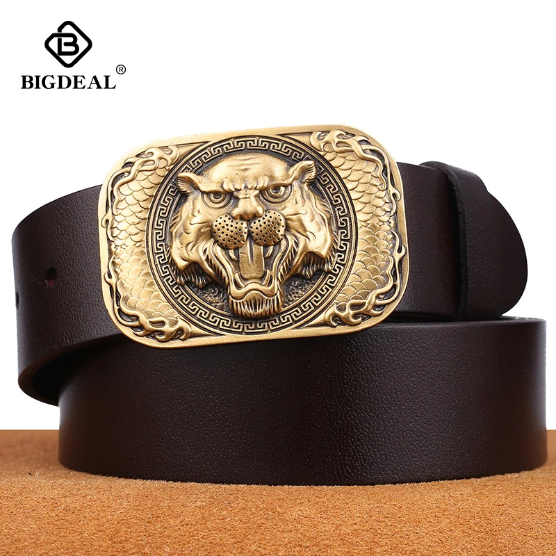 BIGDEAL 2019 men belt cow genuine leather luxury strap male belts for men new fashion classice vintage novelty Tiger pattern
BIGDEAL 2019 men belt cow genuine leather luxury strap male belts for men new fashion classice vintage novelty Tiger pattern