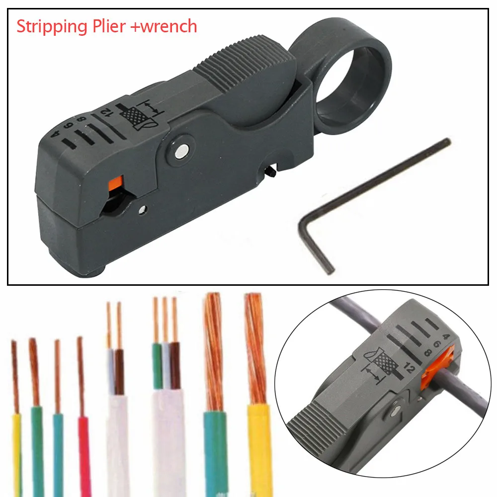 Hot Automatic Stripping Pliers Wire Stripper Cable Wire Cutters Stripping Crimping Tool with Hexagon Wrench Tools nippers @Q
Hot Automatic Stripping Pliers Wire Stripper Cable Wire Cutters Stripping Crimping Tool with Hexagon Wrench Tools nippers @Q