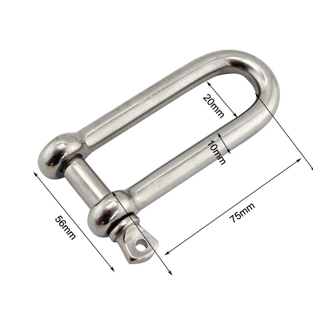 5 pcs 10mm Long D Shackle Marine Boat Stainless Steel Eye Screw Pin Chain Long D Shackle Rigging
5 pcs 10mm Long D Shackle Marine Boat Stainless Steel Eye Screw Pin Chain Long D Shackle Rigging