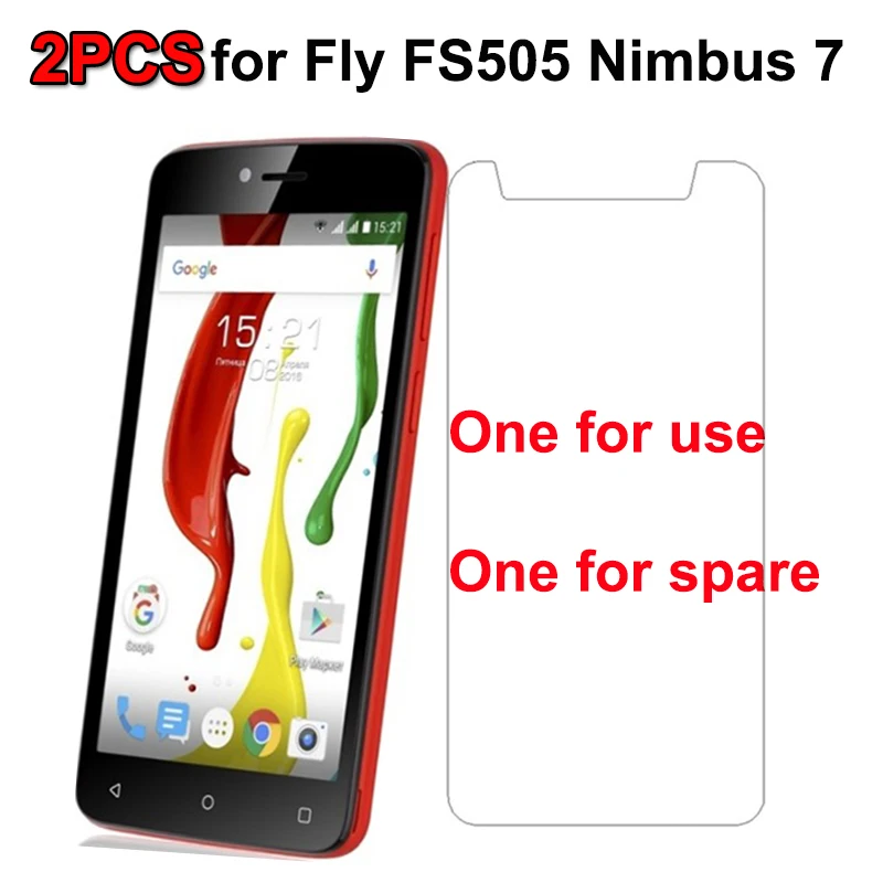 2 шт Ультра тонкий протектор экрана для Fly FS505 Nimbus 7 Закаленное стекло пленка