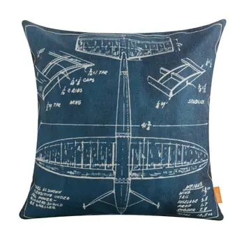 LINKWELL 45x45cm Vintage Dark Blue Plane Airplane Jet Design Invent Draft Patent Back to College Pillowcase Burlap Cushion Cover
LINKWELL 45x45cm Vintage Dark Blue Plane Airplane Jet Design Invent Draft Patent Back to College Pillowcase Burlap Cushion Cover