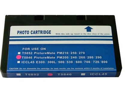 Чернильный картридж einkshop T5846 для принтера EPSON PictureMate PM200 PM240 PM260 PM280 PM290 PM225 PM300
Чернильный картридж einkshop T5846 для принтера EPSON PictureMate PM200 PM240 PM260 PM280 PM290 PM225 PM300