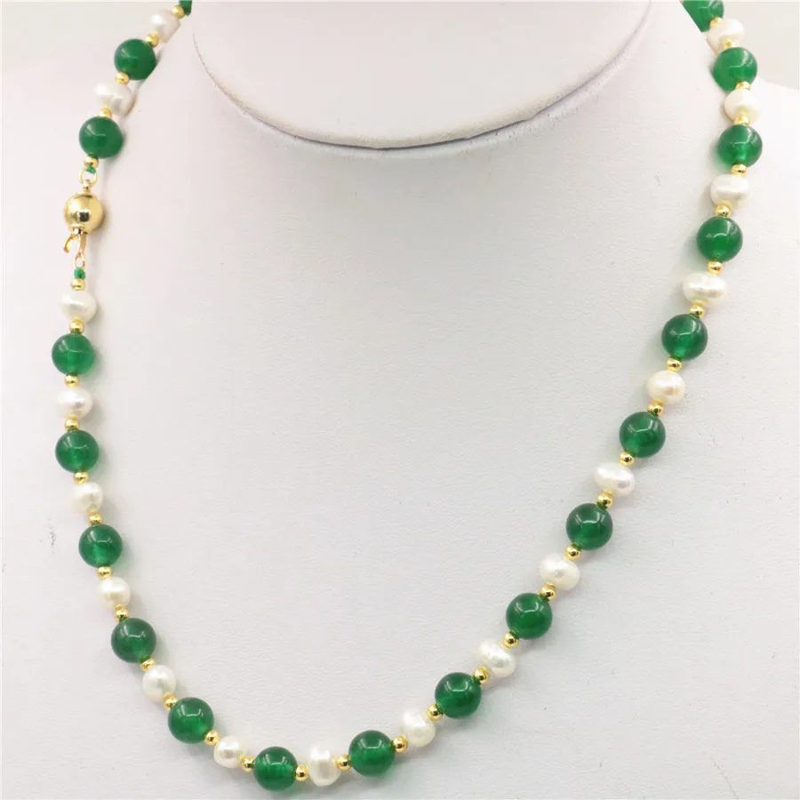 Accessories 8mm Green Chalcedony White Pearl Round Balls Beads Necklace Gifts Women Girls Party Jewelry Making 18inch Wholesale
Accessories 8mm Green Chalcedony White Pearl Round Balls Beads Necklace Gifts Women Girls Party Jewelry Making 18inch Wholesale