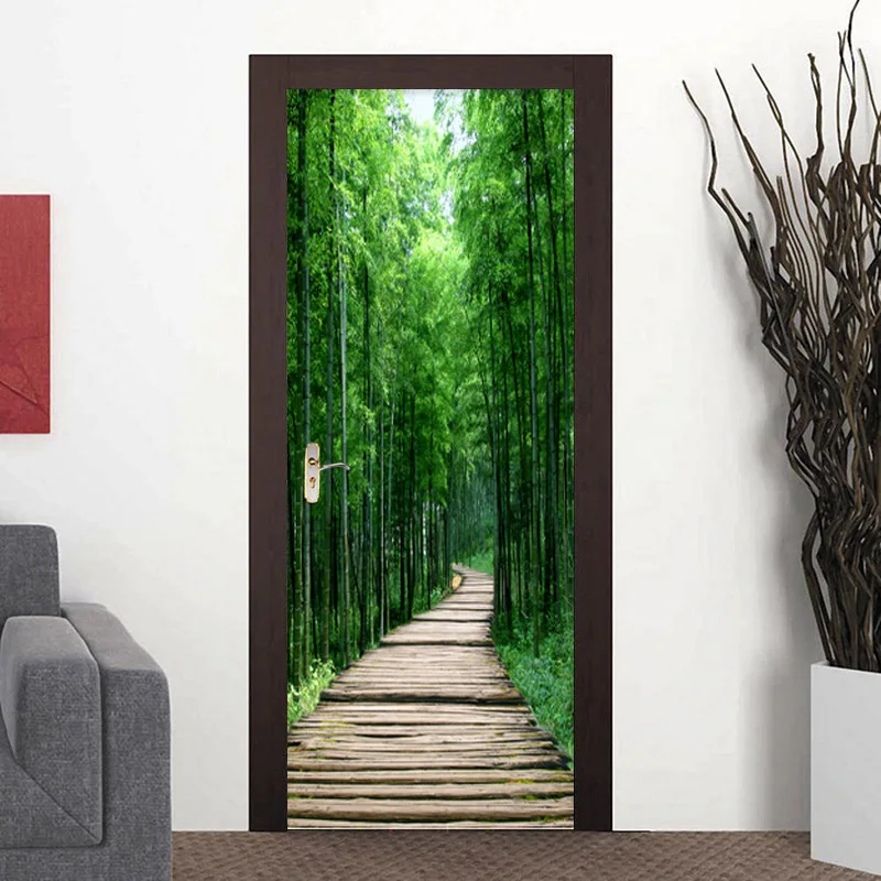 Door Sticker Green Forest Wood Board Path Wallpaper Living Room Kitchen PVC Self-Adhesive Waterproof Door Decals Vinyl 3D Murals
Door Sticker Green Forest Wood Board Path Wallpaper Living Room Kitchen PVC Self-Adhesive Waterproof Door Decals Vinyl 3D Murals