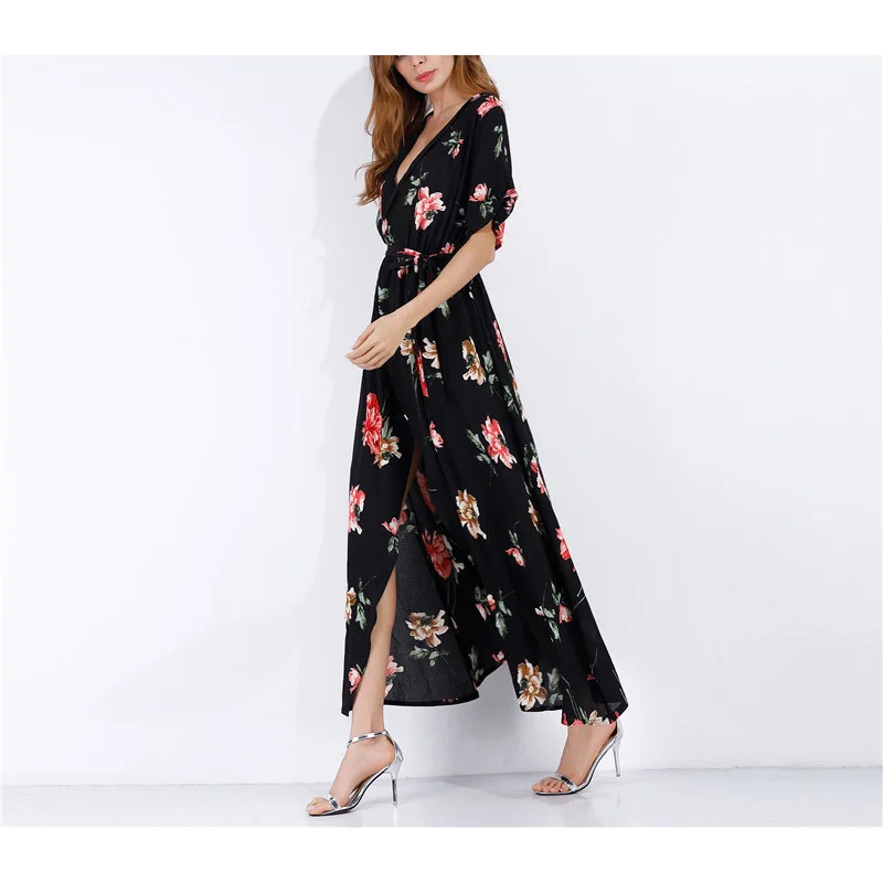 PERHAPS U v neck black blue wine chiffon flower floral long maxi sash short sleeve split wrap summer beach elegant dress D0167
PERHAPS U v neck black blue wine chiffon flower floral long maxi sash short sleeve split wrap summer beach elegant dress D0167