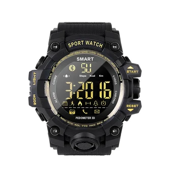 EX16S Bluetooth sports smart bracelet watch, 50m waterproof, stopwatch stepping fitness tracker supports Android & IOS phones
EX16S Bluetooth sports smart bracelet watch, 50m waterproof, stopwatch stepping fitness tracker supports Android & IOS phones