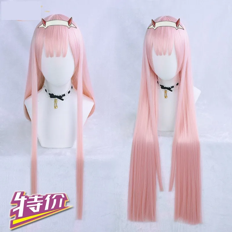 DARLING in the FRANXX Strelizia 02 ZERO TWO Cosplay Pink Hair Wig Anime