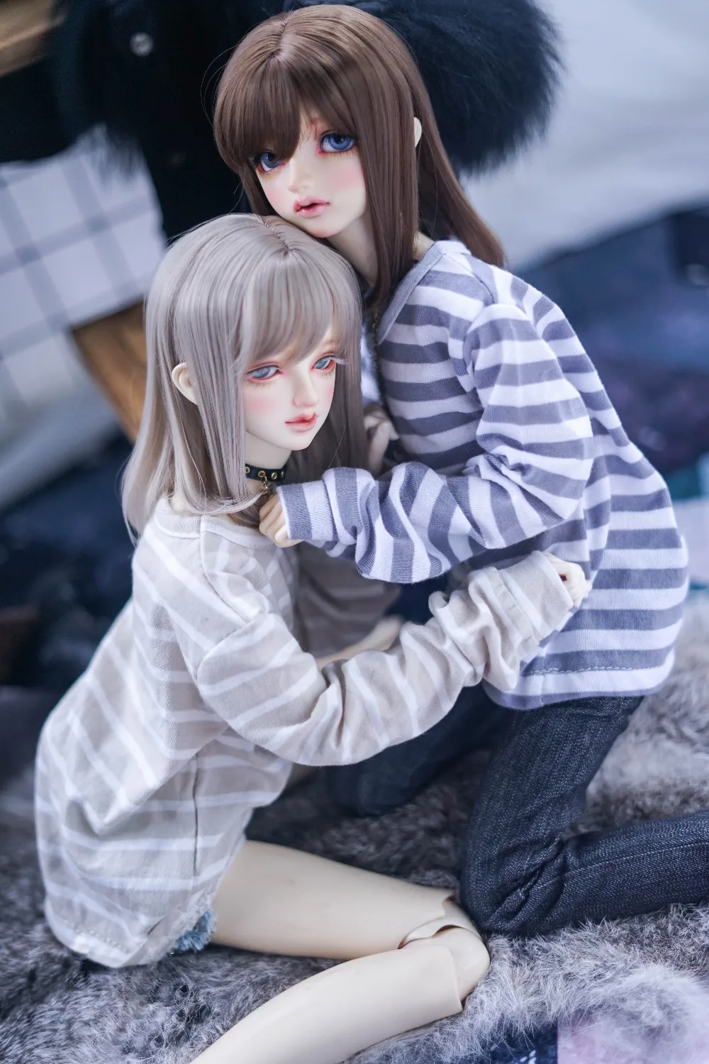 BJD doll clothes for 1/3 1/4 1/6 MSD size loose-fitting top stripe undershirt two colors optional dollaccessories
BJD doll clothes for 1/3 1/4 1/6 MSD size loose-fitting top stripe undershirt two colors optional dollaccessories