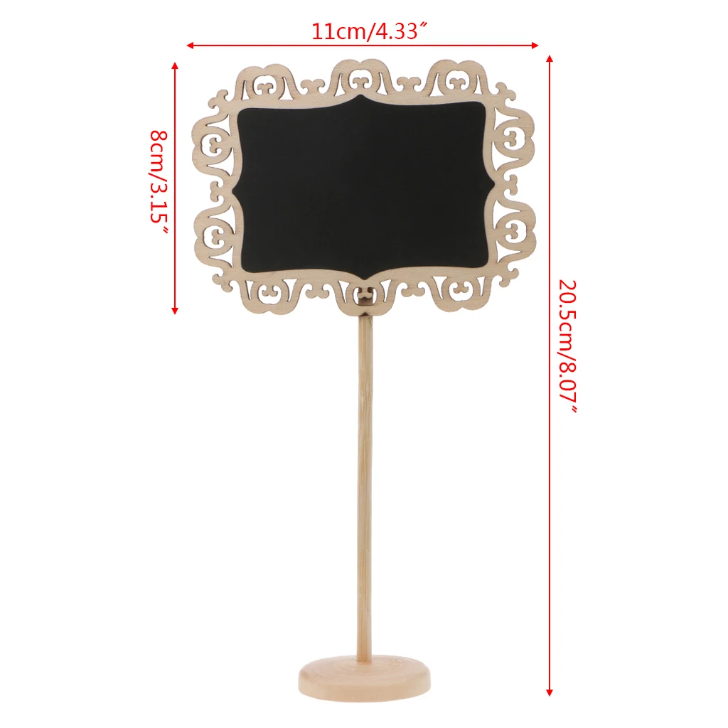 5Pcs Hollow Lace Mini Wooden Chalkboard Blackboard Message Table Number Wedding Party Decor Place Card Holder Nov-26B
5Pcs Hollow Lace Mini Wooden Chalkboard Blackboard Message Table Number Wedding Party Decor Place Card Holder Nov-26B