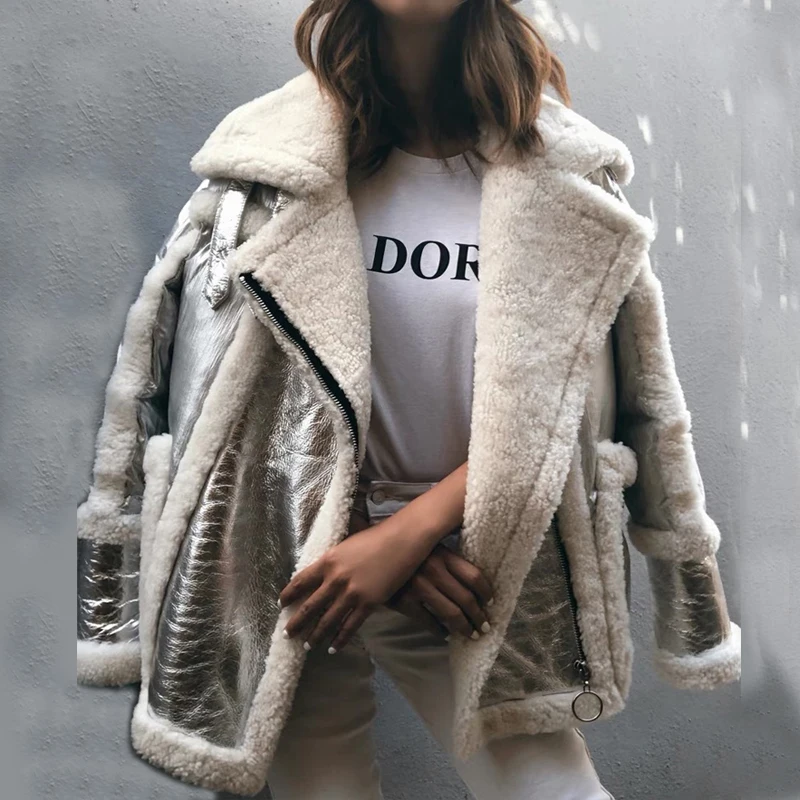 2018 Winter Coat Women Real Fur Coat Silver Genuine Leather Bomber Jacket Sheepskin Fur Parka Duck Down Biker Jacket Oversized
2018 Winter Coat Women Real Fur Coat Silver Genuine Leather Bomber Jacket Sheepskin Fur Parka Duck Down Biker Jacket Oversized
