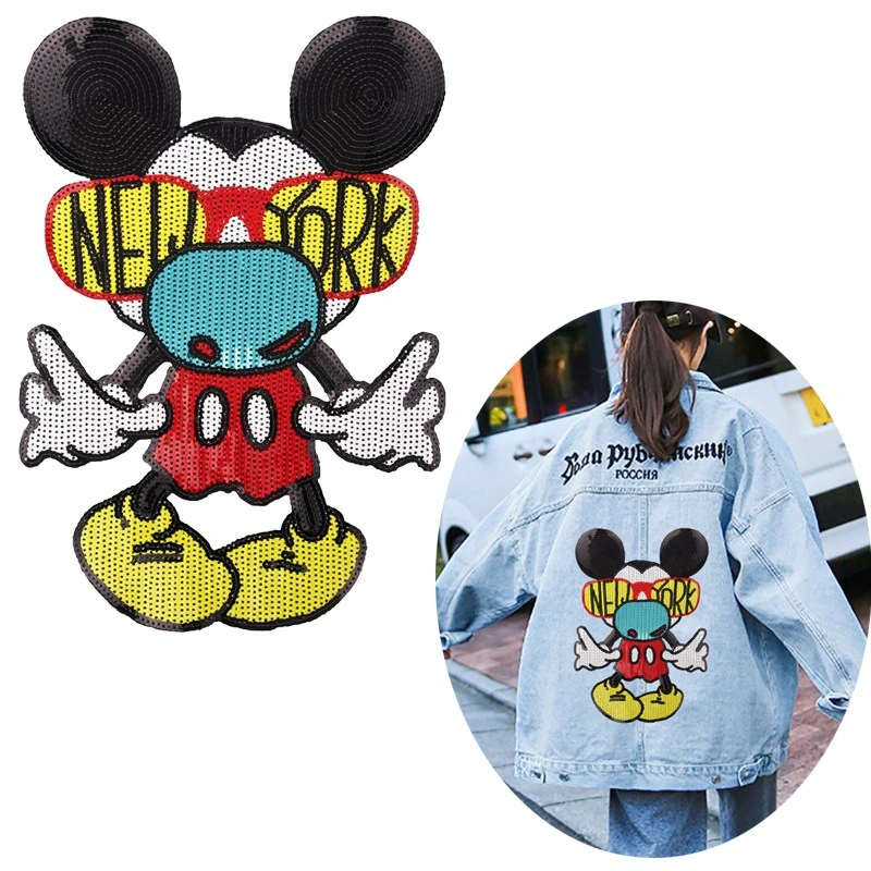 Fashion Mickey Minnnie Sequined Stickers Sew on Patches for Clothes DIY Sewing Accessories Cartoon Mouse Sequins Patches
Fashion Mickey Minnnie Sequined Stickers Sew on Patches for Clothes DIY Sewing Accessories Cartoon Mouse Sequins Patches