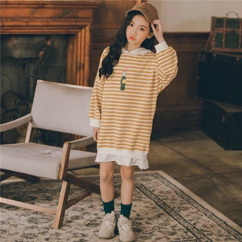 Teenager Girls Casual Dress Autumn Children Cotton Clothes Toddler Girls Patchwork Striped Leisure Dresses Kid Fashion Dresses
Teenager Girls Casual Dress Autumn Children Cotton Clothes Toddler Girls Patchwork Striped Leisure Dresses Kid Fashion Dresses