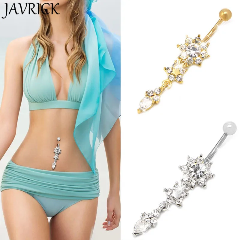 JAVRICK Chic Flower Rhinestone Dangle Navel Belly Button Ring Bar Body Piercing Jewelry
JAVRICK Chic Flower Rhinestone Dangle Navel Belly Button Ring Bar Body Piercing Jewelry