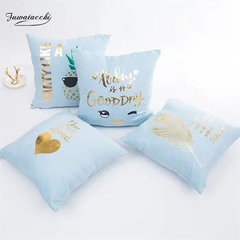 Fuwatacchi Gold Stamping Cushion Covers Blue Pink Feather Heart Pillow Case For Home Chair Sofa Decoration Square Pillowcases
Fuwatacchi Gold Stamping Cushion Covers Blue Pink Feather Heart Pillow Case For Home Chair Sofa Decoration Square Pillowcases