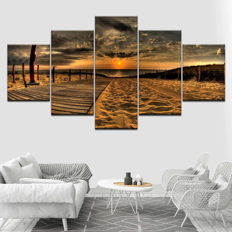 Sunset dark sky beach 5 Piece HD Wallpapers Art Canvas Print modern Poster Modular art painting for living room Home Decor
Sunset dark sky beach 5 Piece HD Wallpapers Art Canvas Print modern Poster Modular art painting for living room Home Decor