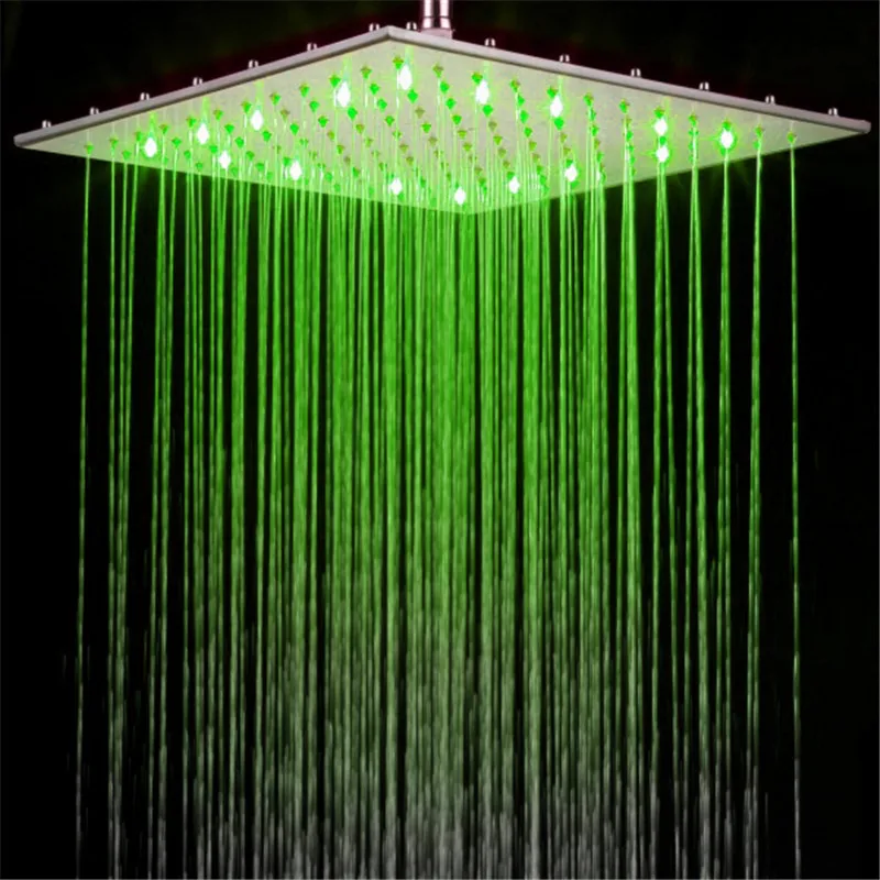 led ceiling shower head 16 inches stainless steel led light shower head 
led ceiling shower head 16 inches stainless steel led light shower head