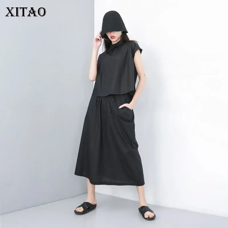 XITAO Street Linen Black 2 Piece Set Women Summer Clothes for Women Pullover 2019 Simple Loose Fashion Women Casual ZLL3596
XITAO Street Linen Black 2 Piece Set Women Summer Clothes for Women Pullover 2019 Simple Loose Fashion Women Casual ZLL3596