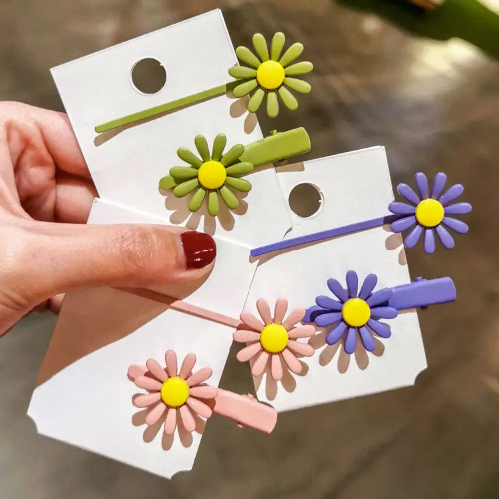 2Pcs/set Women Colorful Flower Hairpin Girl Sunflower Hair Clip Barrettes Candy Color Daisy Headwear Hair Accessories
2Pcs/set Women Colorful Flower Hairpin Girl Sunflower Hair Clip Barrettes Candy Color Daisy Headwear Hair Accessories