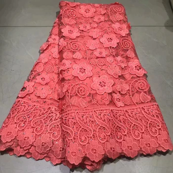 Free shipping 5yards African 3d flower lace fabric applique 2019 stones Nigerian laces fabric high quality peach french net lace
Free shipping 5yards African 3d flower lace fabric applique 2019 stones Nigerian laces fabric high quality peach french net lace