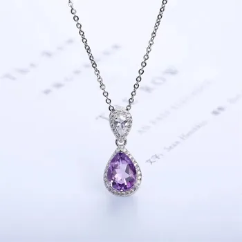 wholesale luxury trendy 925 sterling silver Amethyst natural gemstone pendant necklace for wedding engagement
wholesale luxury trendy 925 sterling silver Amethyst natural gemstone pendant necklace for wedding engagement
