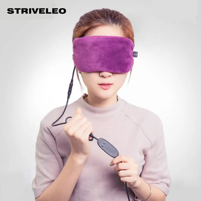 

USB Heating Lavender Steam Eyeshade Hot Compress Cover Shade Eye Patch Travel Eye Mask Women Men Portable Blindfold