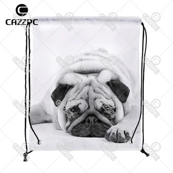 cute pug black and white Print Custom individual Nylon fabric Drawstring Backpack gift bag
cute pug black and white Print Custom individual Nylon fabric Drawstring Backpack gift bag