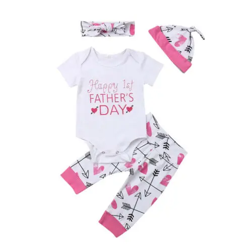 4Pcs Father Day Newborn Toddler Kids Baby Girl Boy Romper Tops+Pants+Hat Summer Outfits Clothes Set 0-24M
4Pcs Father Day Newborn Toddler Kids Baby Girl Boy Romper Tops+Pants+Hat Summer Outfits Clothes Set 0-24M