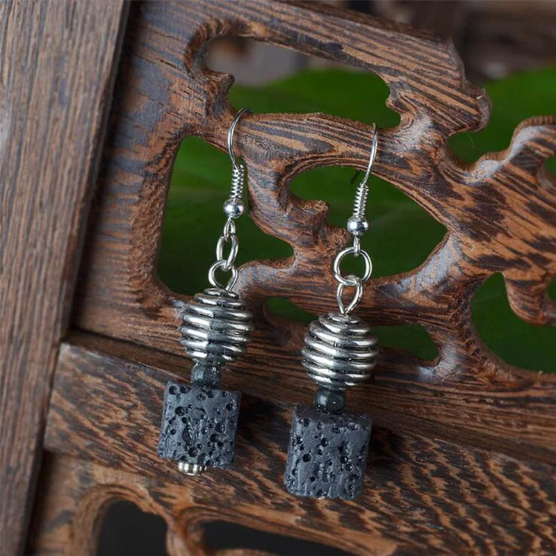 Geometric Volcanic Stone Drop Earrings Essential Oil Diffuser Dangle Earrings DIY Lava Beads Perfume Jewelry Women Gift
Geometric Volcanic Stone Drop Earrings Essential Oil Diffuser Dangle Earrings DIY Lava Beads Perfume Jewelry Women Gift