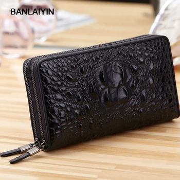 Men Cow Split Leather Clutch Crocodile Pattern Wallet Male Long Wallets Zipper Clutches Black Brown Color Large Capacity Purse
Men Cow Split Leather Clutch Crocodile Pattern Wallet Male Long Wallets Zipper Clutches Black Brown Color Large Capacity Purse
