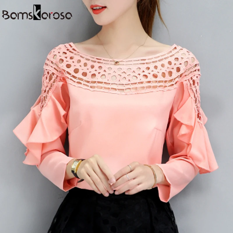 Plus Size Women Shirt 2018 Spring Blouse Long Sleeve Hollow Out Ruffles Blouses Fashion Office Women Ladies Top White Red Black
Plus Size Women Shirt 2018 Spring Blouse Long Sleeve Hollow Out Ruffles Blouses Fashion Office Women Ladies Top White Red Black